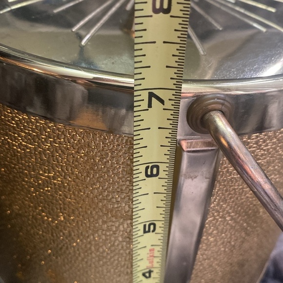 Vintage 1950s Gold Ice Bucket Starburst - Picture 15 of 16